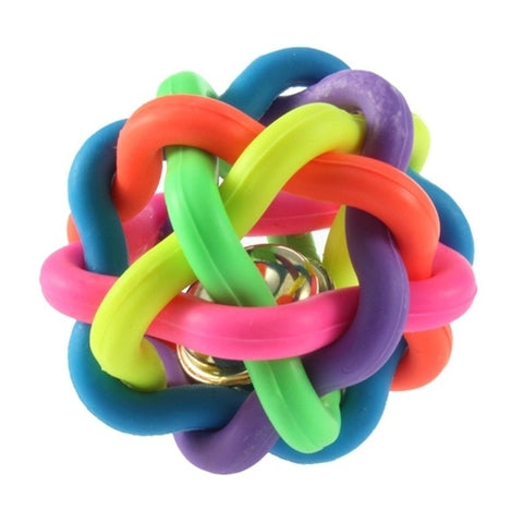 Bell Sound Ball Rainbow Colorful Rubber